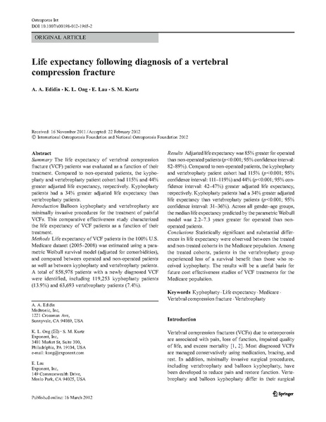 File:Life expectancy after diagnosis of vertebral Compression Fracture Osteoporosis Int 2012.pdf